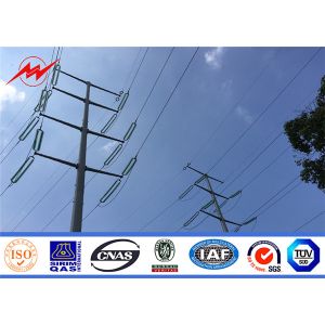 China Transmission And Distribution Electrical Power Utility Galvanized Steel Pole ASTM A 123 on sale