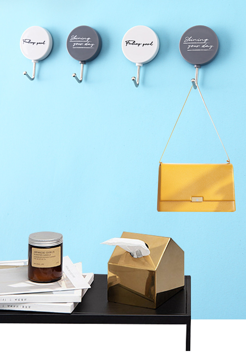 Nordic Style Latchkey 3.5x6cm Self Adhesive Plastic Hooks