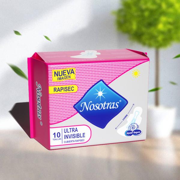 Private label super absorbent ultra thin sanitary towel comfortable surface