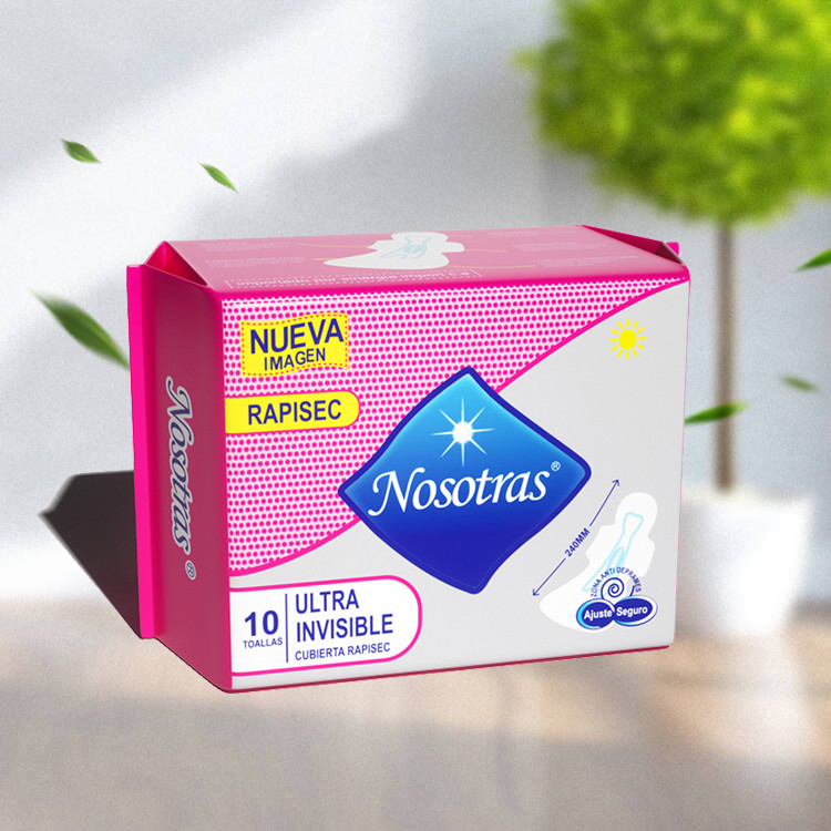 Private label super absorbent ultra thin sanitary towel comfortable surface sanitary napkin with wings