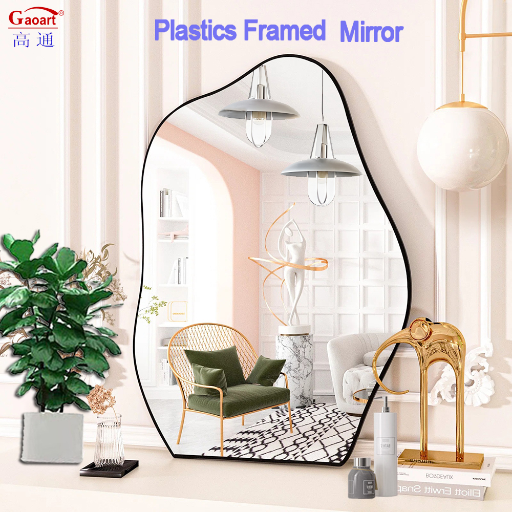 Large Iron Bathroom Wall Metal Framed Modern Decor With Glass Mirror And Gold Frame