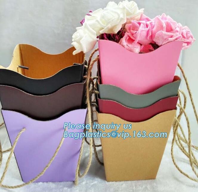 Customized Red Printed Kraft Paper Shopping Bag with Ribbon Handles and Bowknot,Kraft Paper Shopping Bag with Kinds off