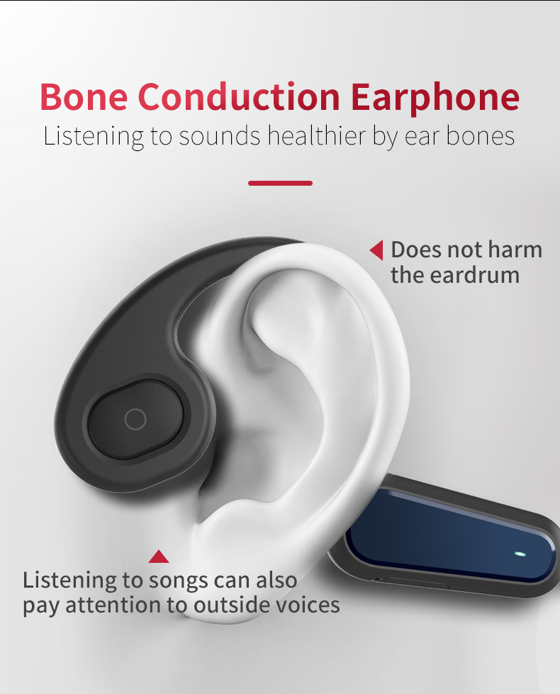 Gaming Bone Conduction Wireless Headset IPX-4 230mAh 6H Working Hours