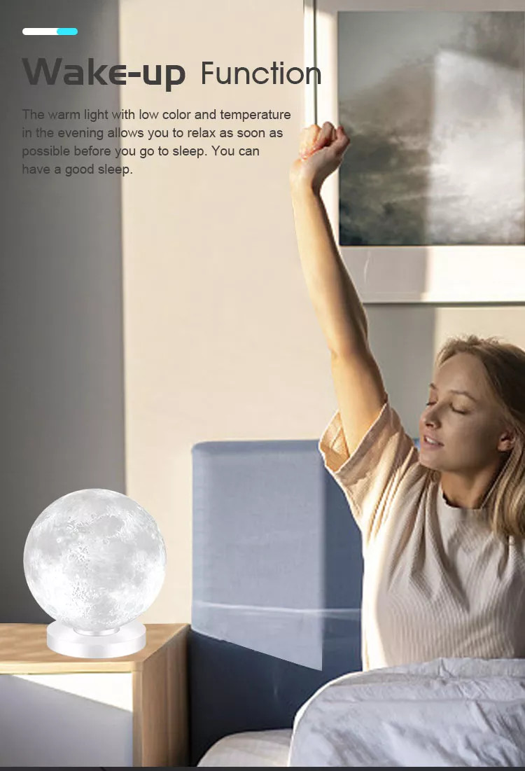 Magnetic Floating Smart WiFi LED Light 3D Printing Moonlight Living Room Decoration