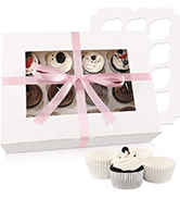 Small Treats White Bakery Cookie Boxes with Window 4x4x2.5 Inches Customized Packaging