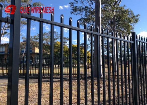 Ornamental Galvanized Steel Spear Top Fencing Panels Security For Garden And
