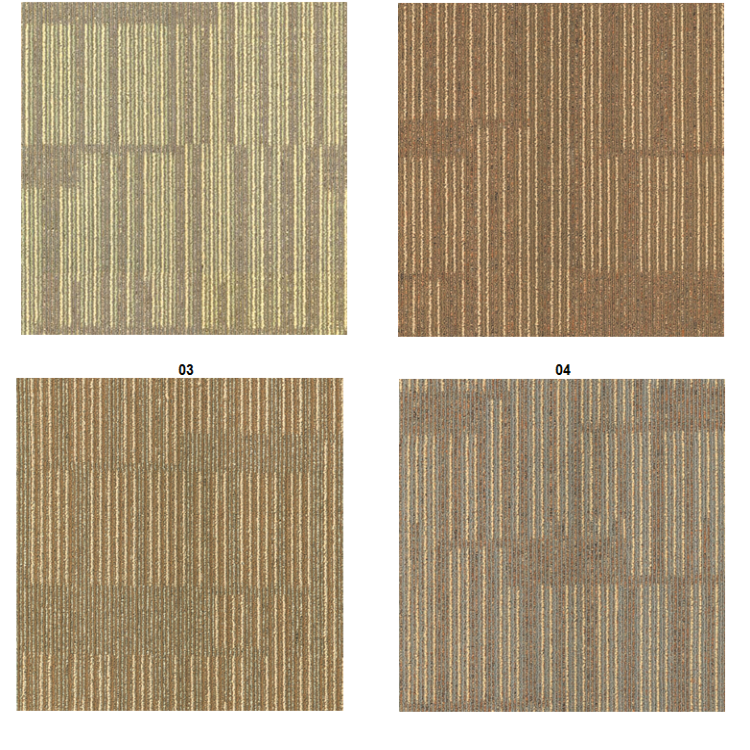 High quality textiles carpet tile with multi level loop pile
