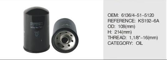 Truck Diesel engine parts fuel filter for komtsu 6732-51-5140