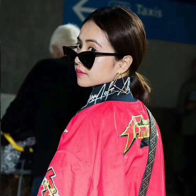 Triangle UV400 Vintage Women Retro Cat Eye Sunglasses
