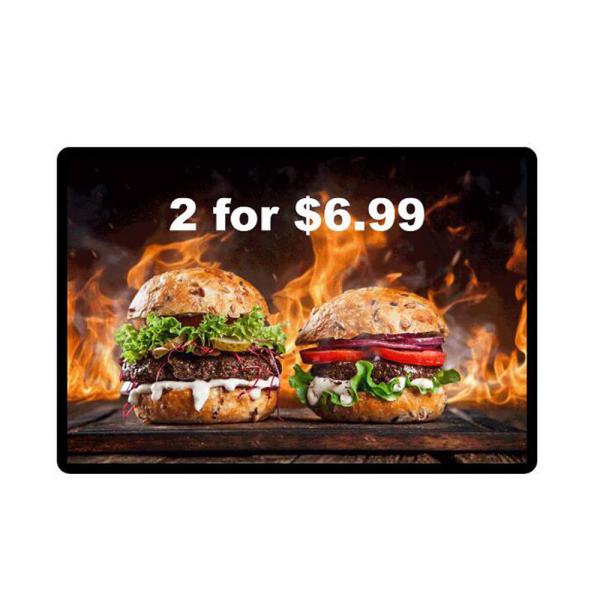 TFT 4G Multimedia Wall Mounted Digital Signage For Indoor Restaurants / Retail