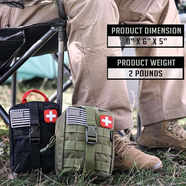ISO13485 Safety Outdoor First Aid Kit Pouch Gear Outdoor Emergency Survival Kit