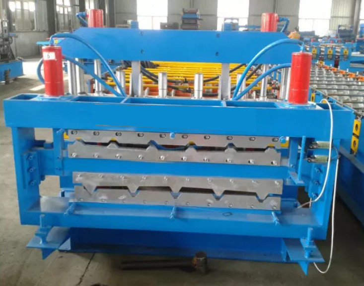 PPGI Double Layer Roll Forming Machine With Hydraulic Cutting