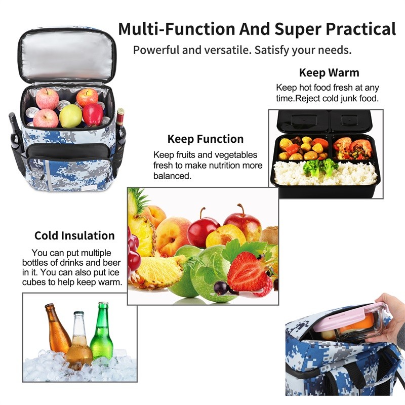 Pizza Large Jumbo Insulated Cooler Bag Food Delivery Travel 15x11x18"