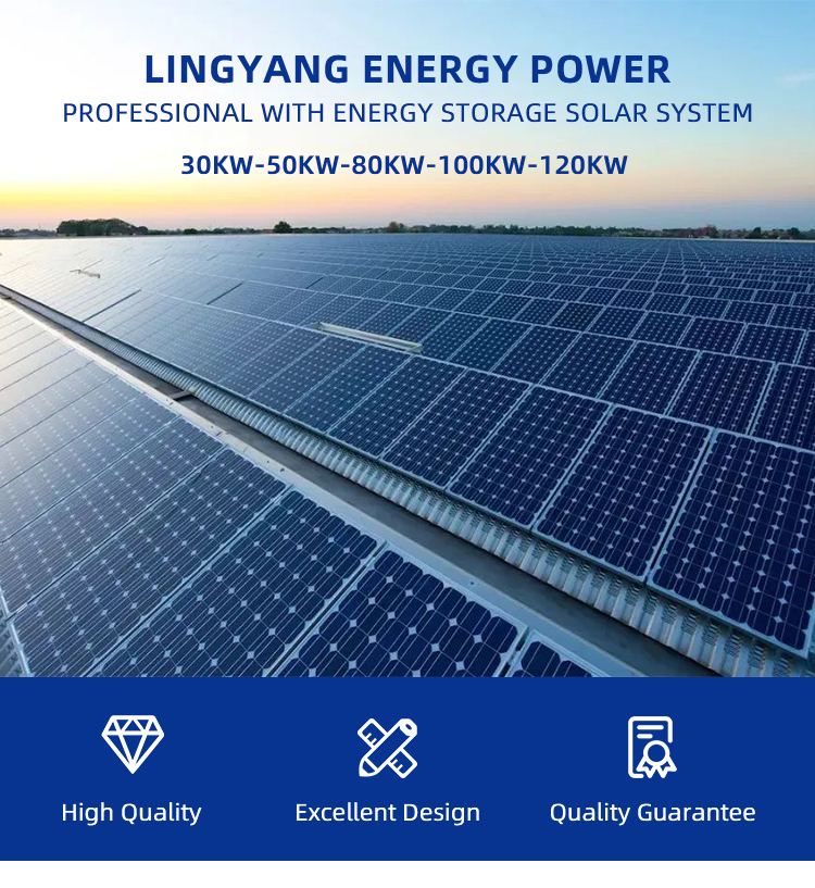Industrial Hybrid Energy Storage System 100KW 120KW Solar Power System