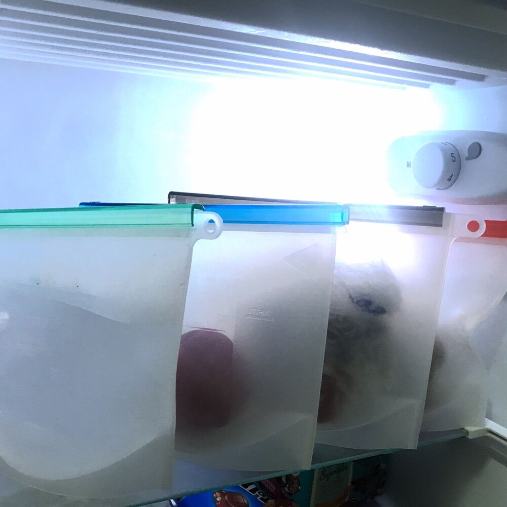 Reusable Silicone Insulated Freezer Airtight Fresh-keeping Leak-proof Food Bags