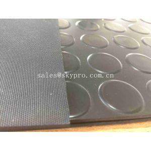 Coin Pattern Round Button Rubber Mats Circular Studded 2mm - 8mm Thickness