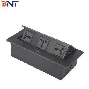 Office multimedia built in desk power data table socket box