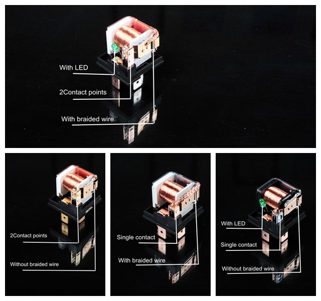 20374662 1431781 241595 3712071 4786690 837878 870451Car Truck Auto Horn Relay 12VDC 30A 5P Waterproof SPDT Type Sealed