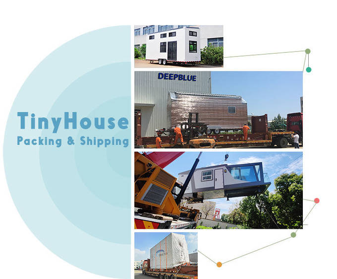 Australia Project Site Luxury Prefab Tiny House On Wheels With 10mm MDF Flooring