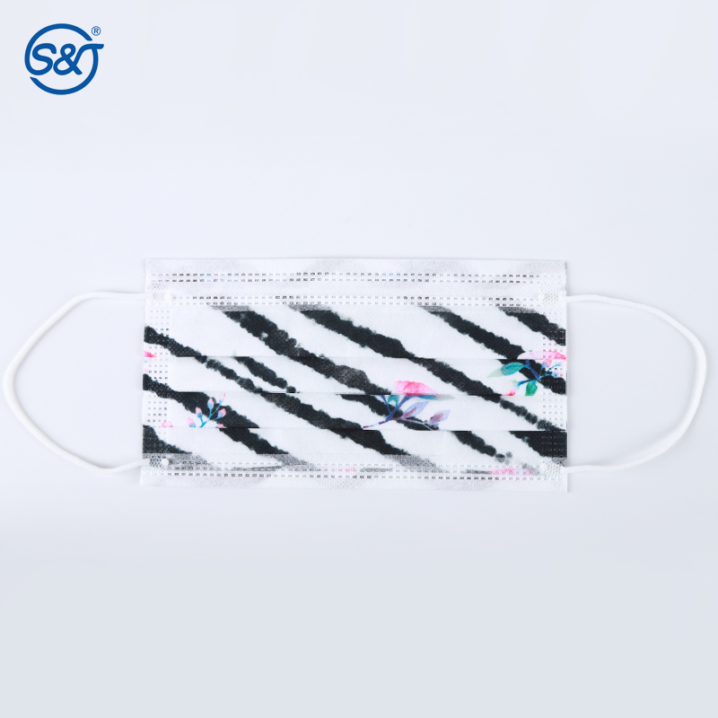 S&J Disposable 3-ply Kids Face Mask Medical Surgical Clinic Office Dental Food Daily Use ASTM F2100 Cute Cartoon Animal Patterns