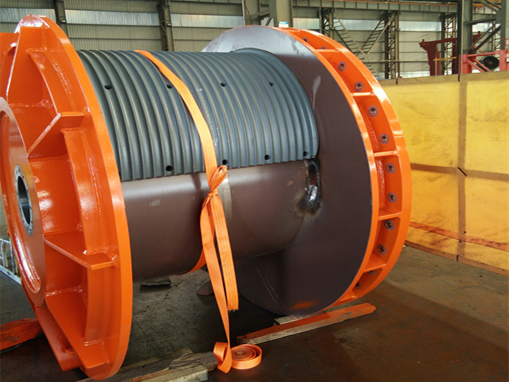 Special Grooved For Wire Rope Winding Spooling System Winch Drum For Construction