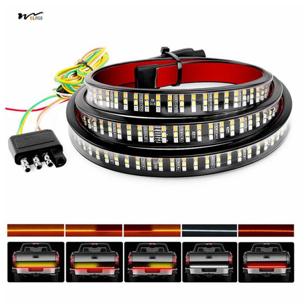 LED Strip Light for Truck Tailgate Side Bed Continuous Amber Brake Running Turn
