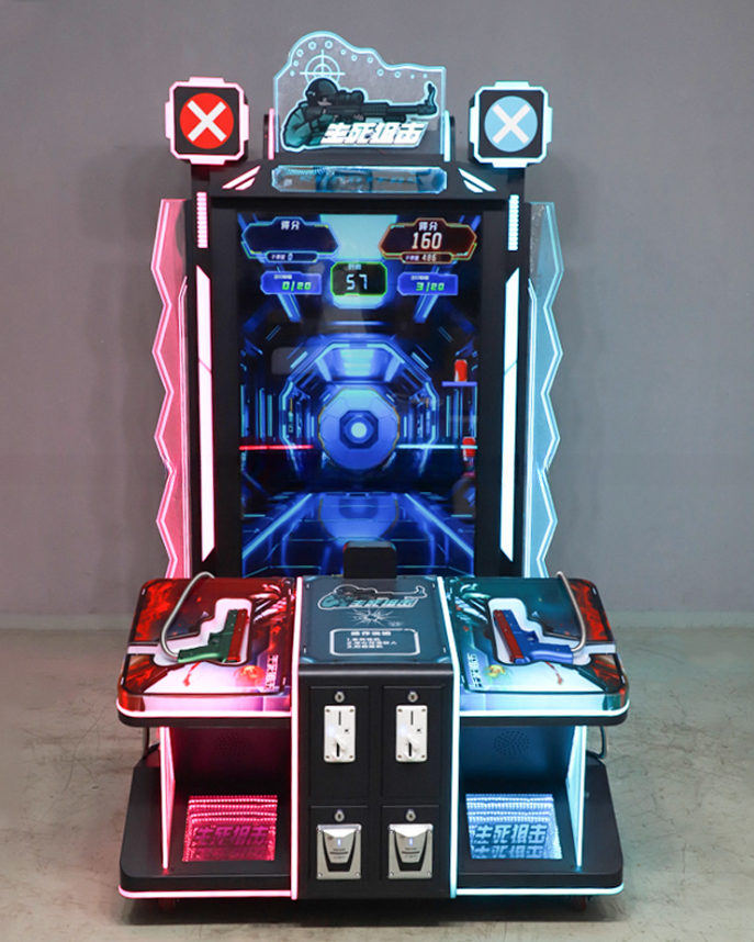 Indoor Amusement Gun Storm Shooting Arcade Machine Enjoyable Luxury Appearance