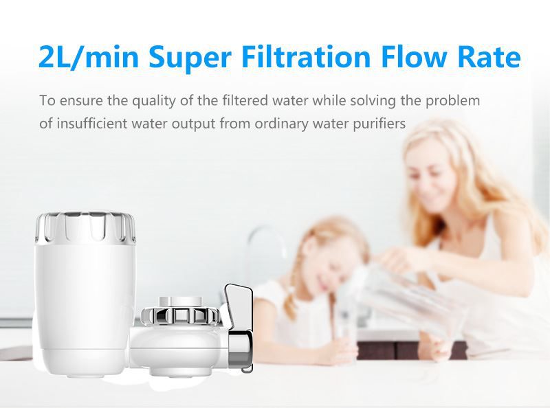 Commercial Household Tap Faucet Water Purifiers 2L/ Min 0.5μM Rustproof