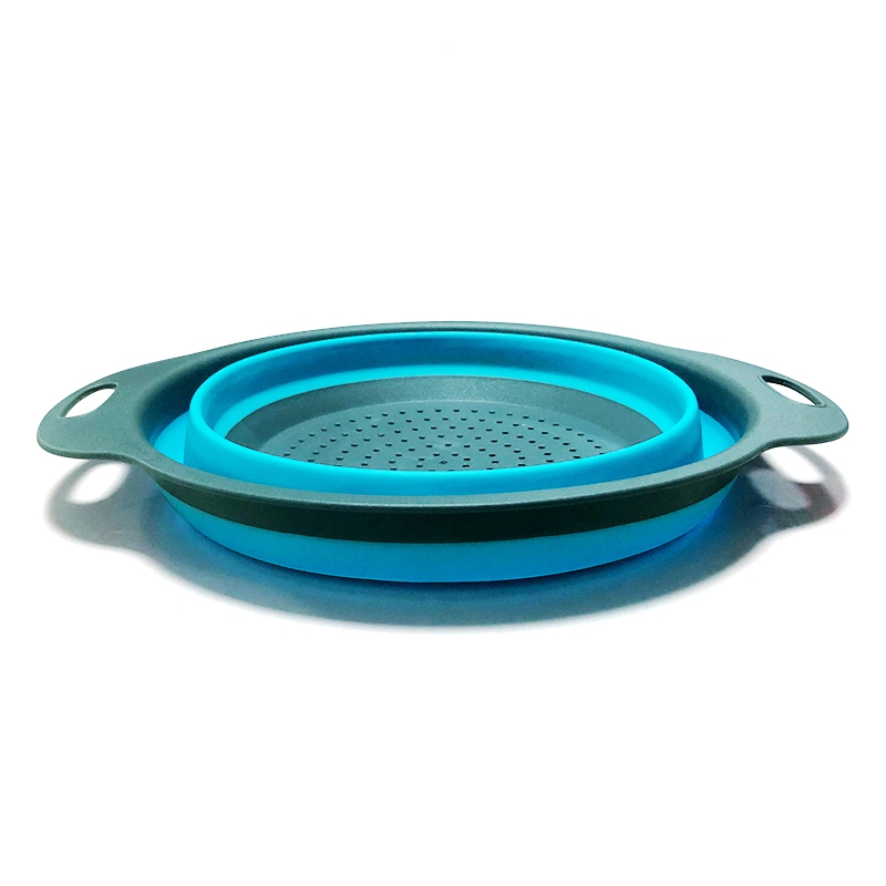 washing vegetable wash fruit over the sink folding kitchen silicone collapsible colander strainer set