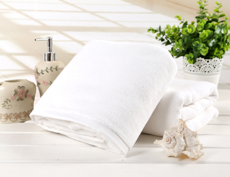 Customized Color Hotel Towels White 100% Cotton Face Hand Bath Towel Set for Home Spa