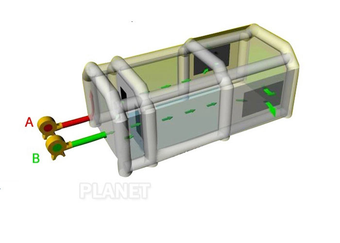 Eco - Friendly Small Mobile Inflatable Spray Booth Easy To Install CE UL EN14960
