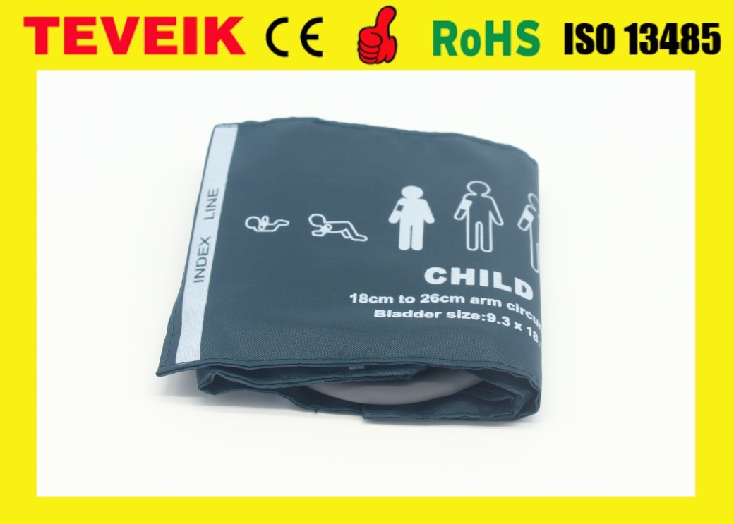 Child Double Hose Arm Cir 18-26cm NIBP Cuff for Patient Monitor Nylon Material