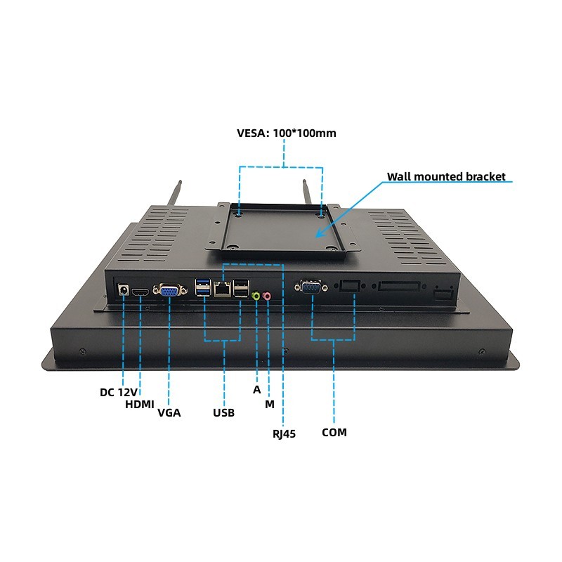 Industrial Embedded Touch Monitor 15 Inch Touch All In One Computer
