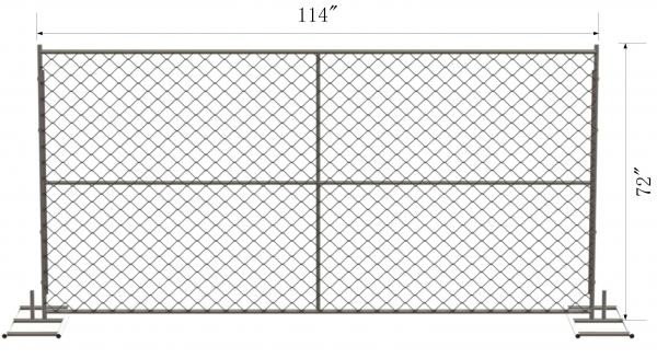 CE Steel 6x8ft Temporary Security Fencing With Galvanized