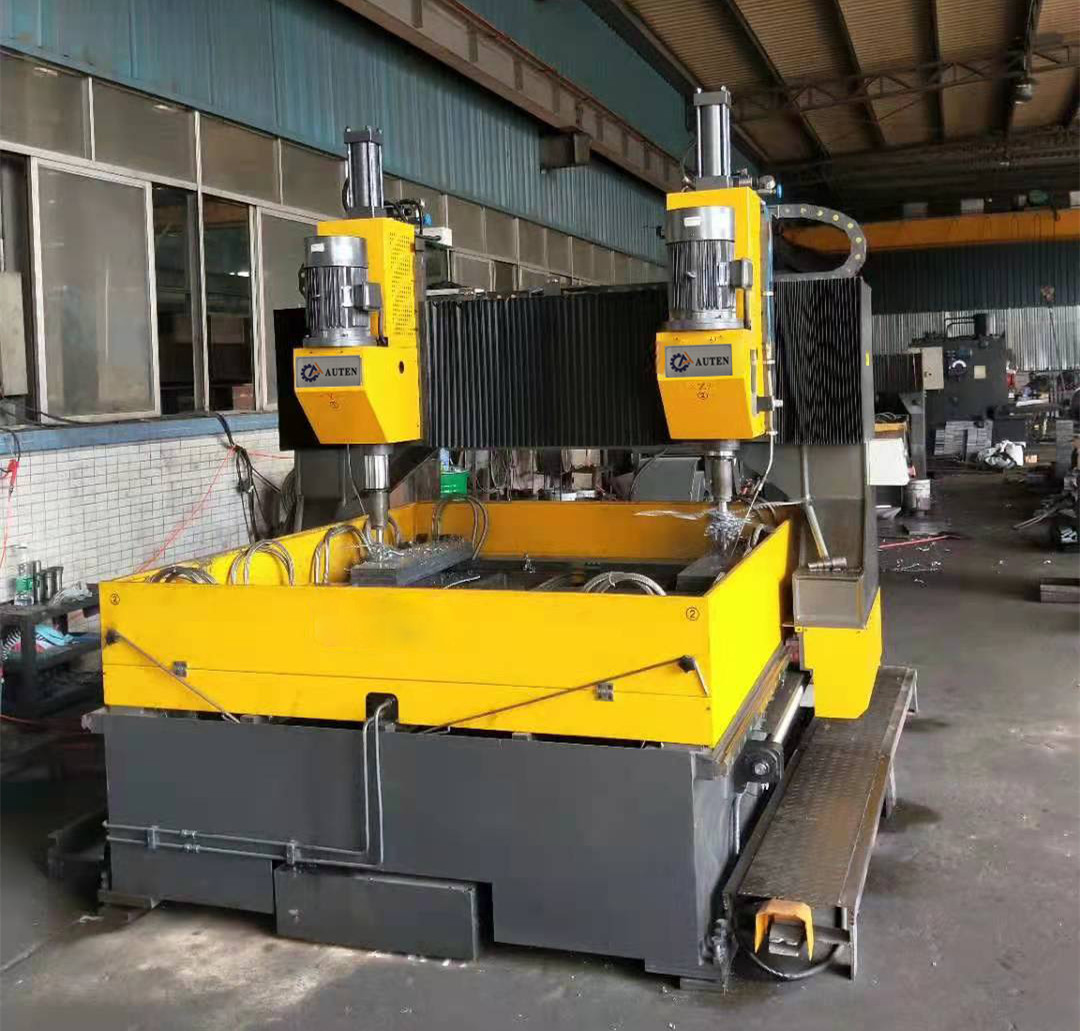 CNC Flange Plate Drilling Machine With Double Spindle Drill Heads