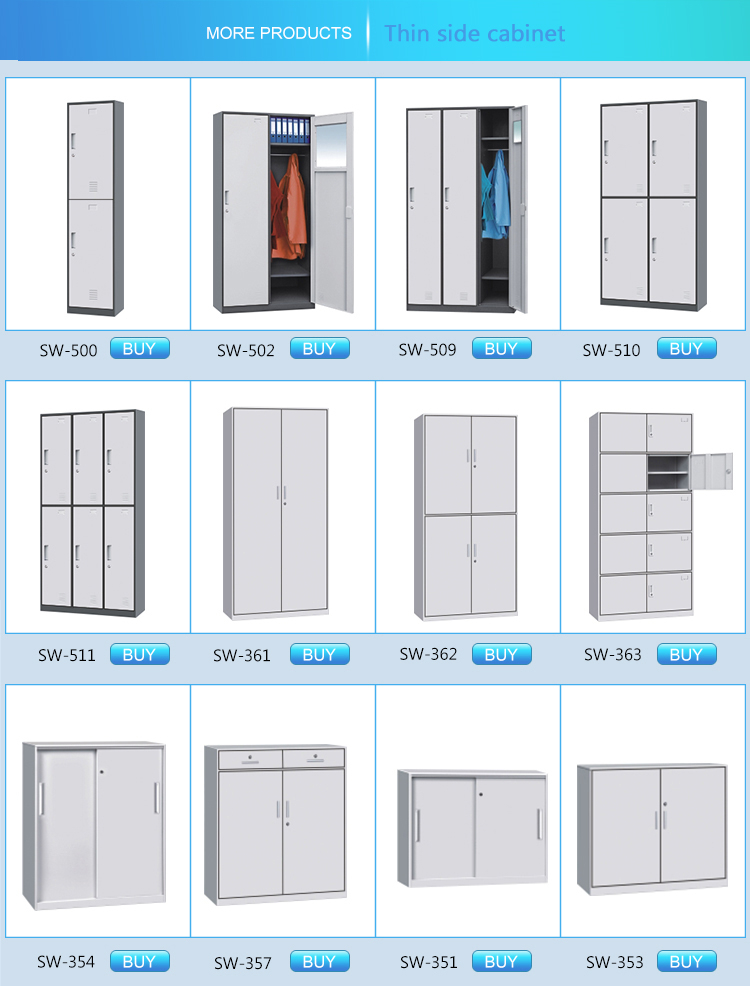 2 Door Small Knock Down Structure Anti Corrosion Half Height Locker
