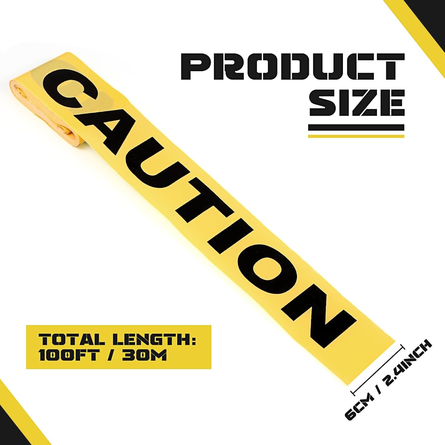 Caution, Police or Biohazard High Visibility Tape | 1000 Ft | Halloween Decoration Tape for Haunted Houses