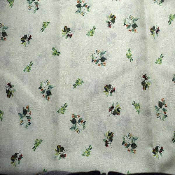 30% Ramie 70% Cotton Polyester Printing Fabric Soft Touch Breathable Woven Shirt