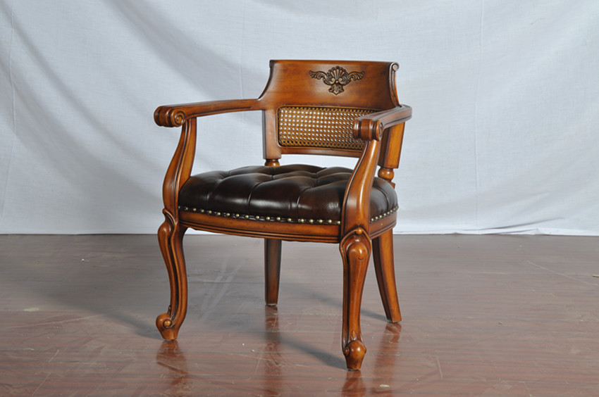 Restaurant Leather Pad Stackable Wood Dining Chairs Handmade Customized Design