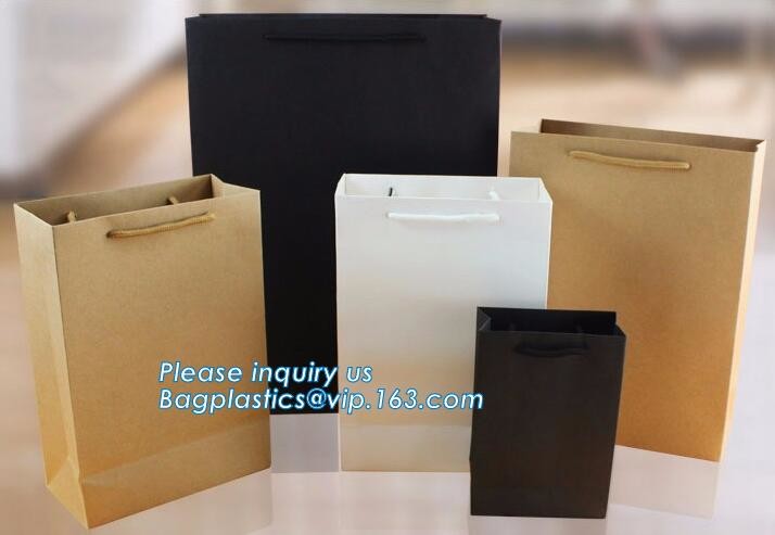 Flower carrier bag with different color customized pot plants kraft paper bag with handle,stamping logo fancy paper flow