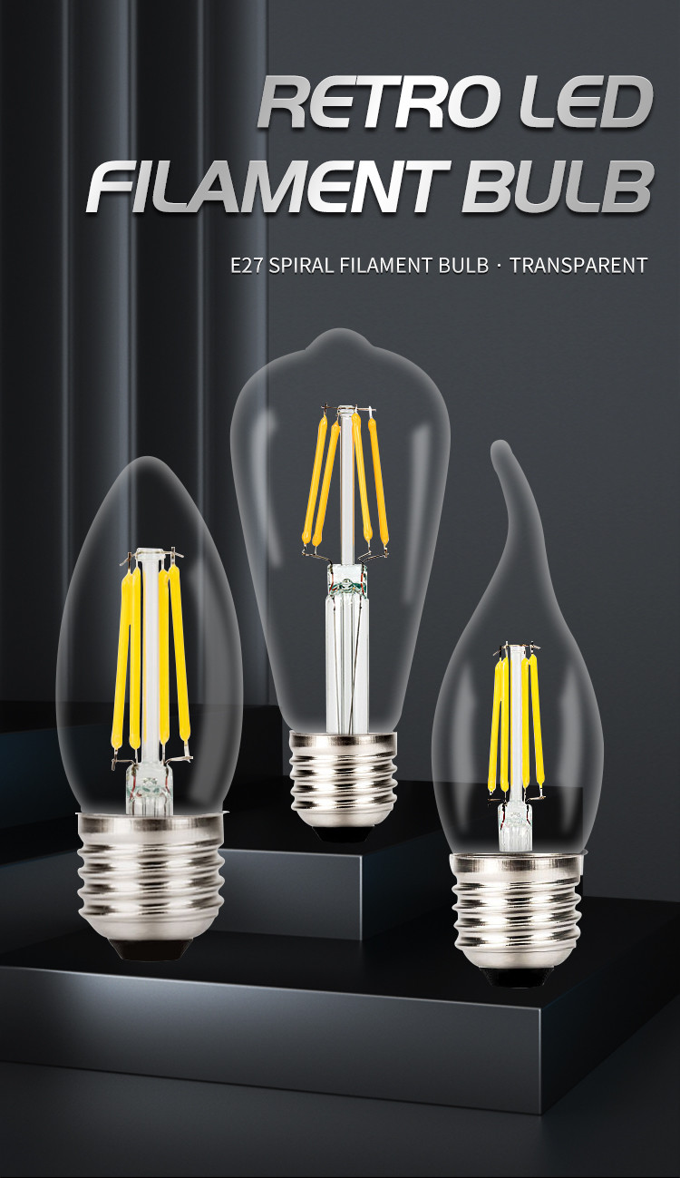 LED bulb retro tungsten bulb E27 screw st64 antique bulb