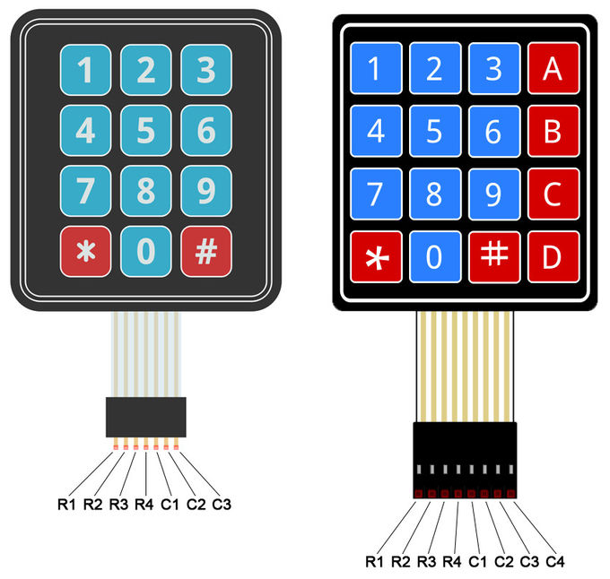 Lightweight Flexible Membrane Switch Keypad Thin Film With 3M467 / 3M468 Adhesive 1