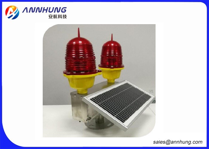 Steady Solar Aviation Obstruction Light With Bird Needle To Prevent Bird Drop