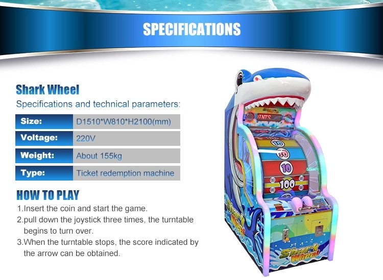 Wood Redemption Game Machine , Lottery Bass Wheel Ticket Vending Machine