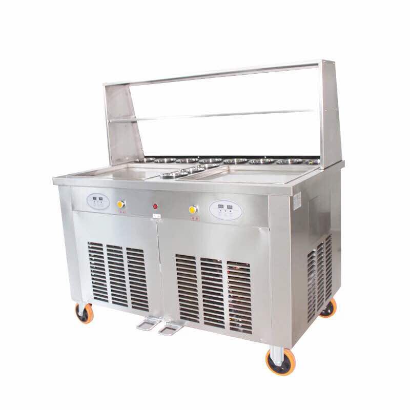 Ice Cream Roll Making Equipment with International Brands Compressor in Thailand