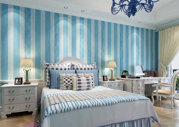 Eco Friendly Sky Blue Contemporary Wall Coverings Mediterranean Style , CSA