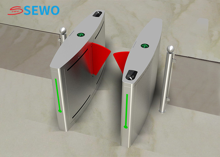 RS485 TCP/IP Communication Flap Barrier Gates for Secure Entrances in Offices and Public Spaces
