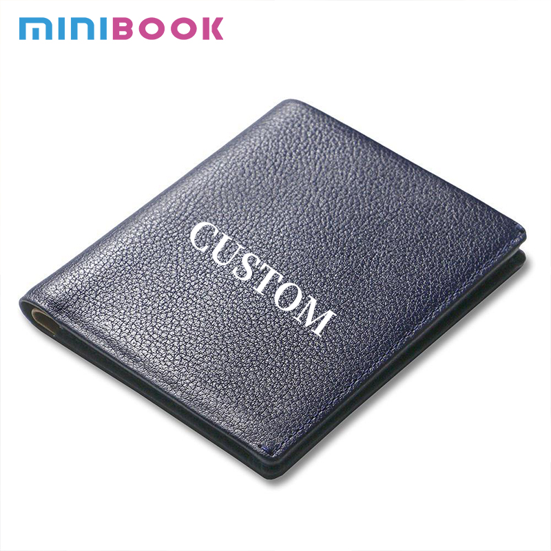 Custom LOGO Men's Front Pocket Wallet made of Full Grain Leather with RFID Protection