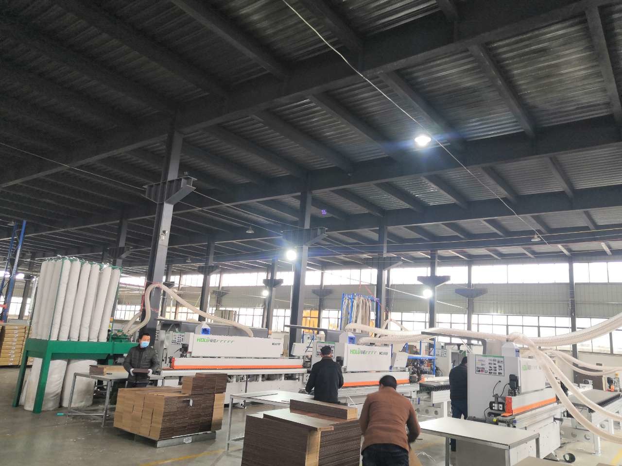 Automatic Panel Furniture Production Line L Layout 300mmx300mm Processing