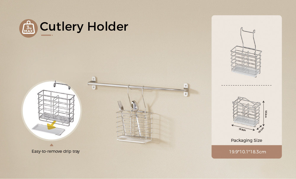 Kitchen Pot Lid Holder Wall-mounted Type Installation Sustainable Multifunctional Kitchen Organizer Set